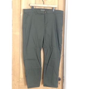 Green plus size pants